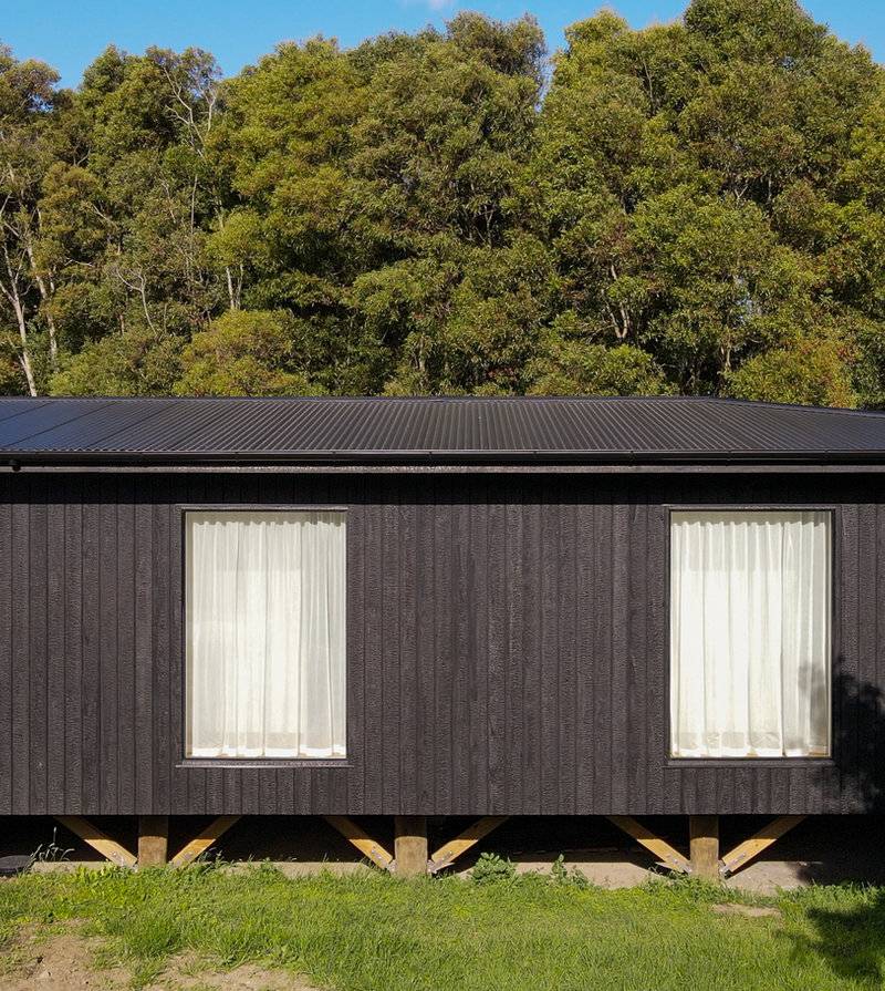 Omokoroa Residence TMT Pine Charred Timber Facade