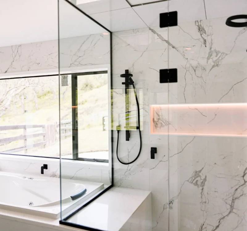 Hornsby Black and White Bathroom Renovation