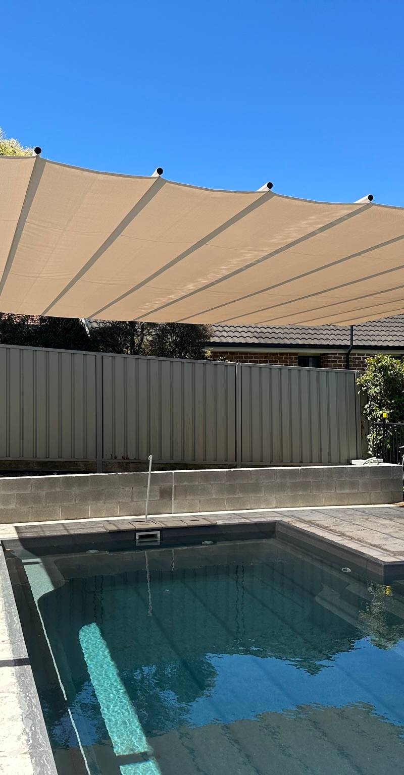 New Lambton Pool Shaderunner Awning Installation Project