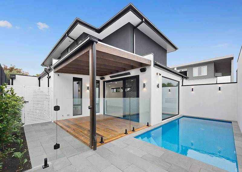Highett Duplex Residential Project with Swimming Pool and Smeg Appliances