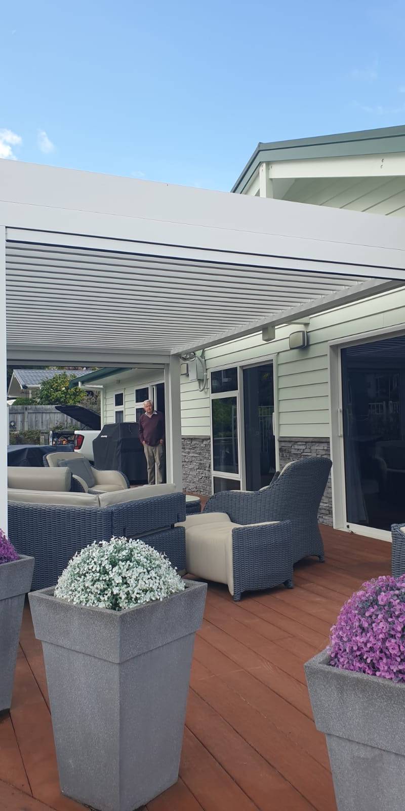 Kinloch Residential Electric Louvre Awning Installation