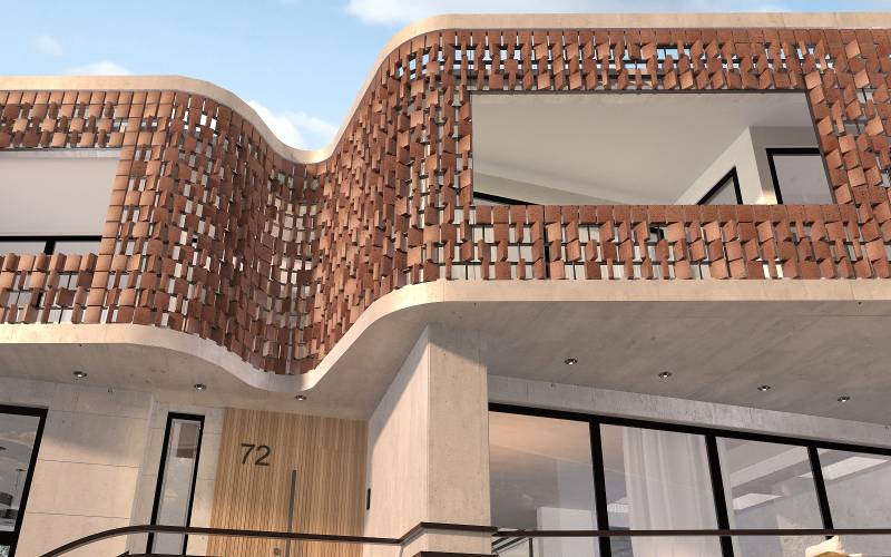 Killarney Heights 주택 파사드 및 실내 디자인