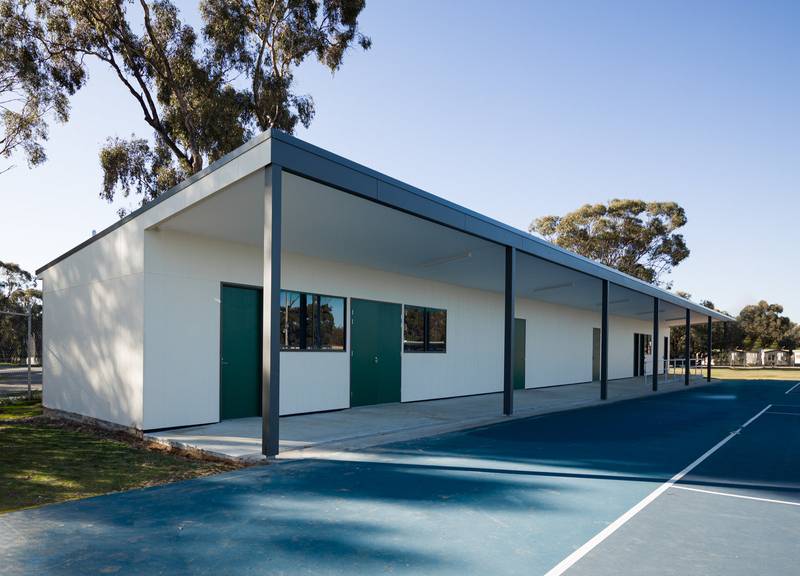 مشروع غرفة تبديل الملابس لكرة المضرب Victoria Park Echuca