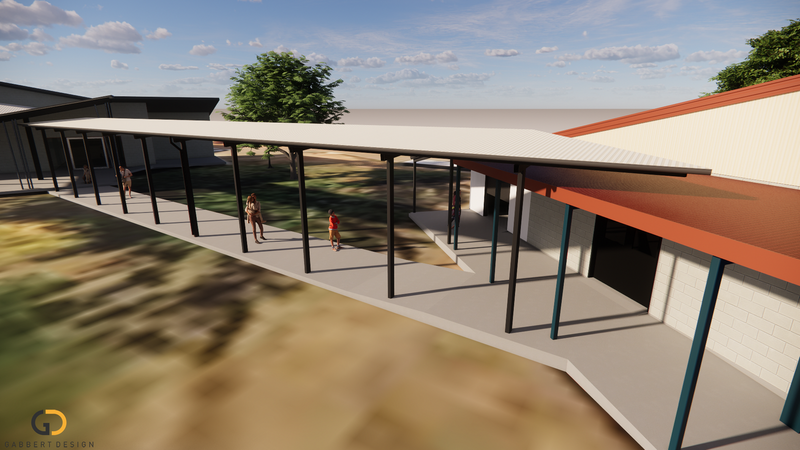 Berrimah 的 Haileybury Rendall School 帶頂蓋走廊項目