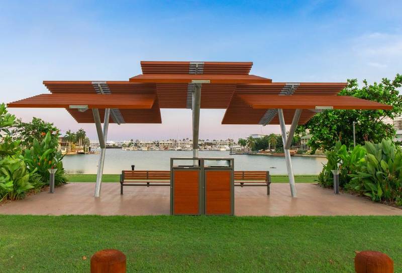 Cullen Bay Beach Shade Structure Construction