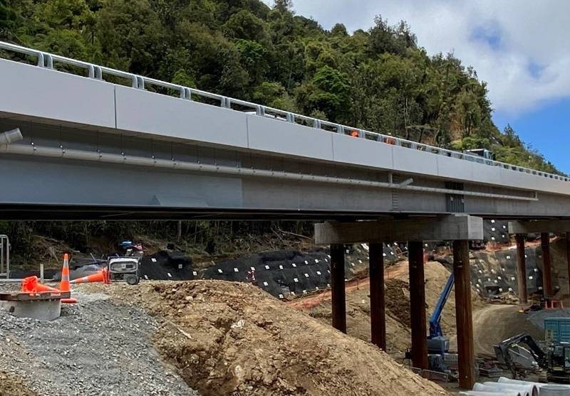 Taparahi Bridge Reconstruction on State Highway 25A, New Zealand
